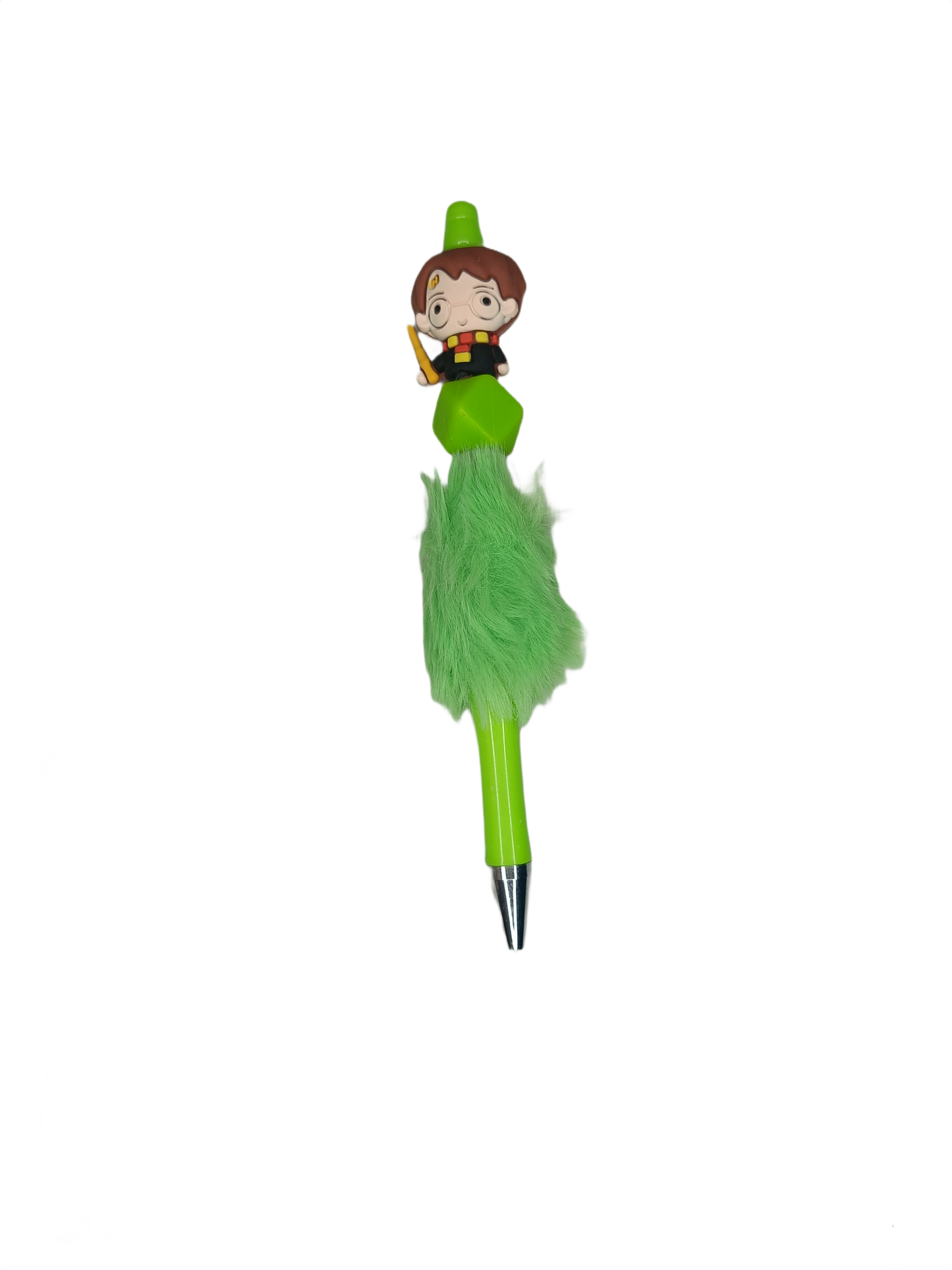 Bolígrafo con pelito verde