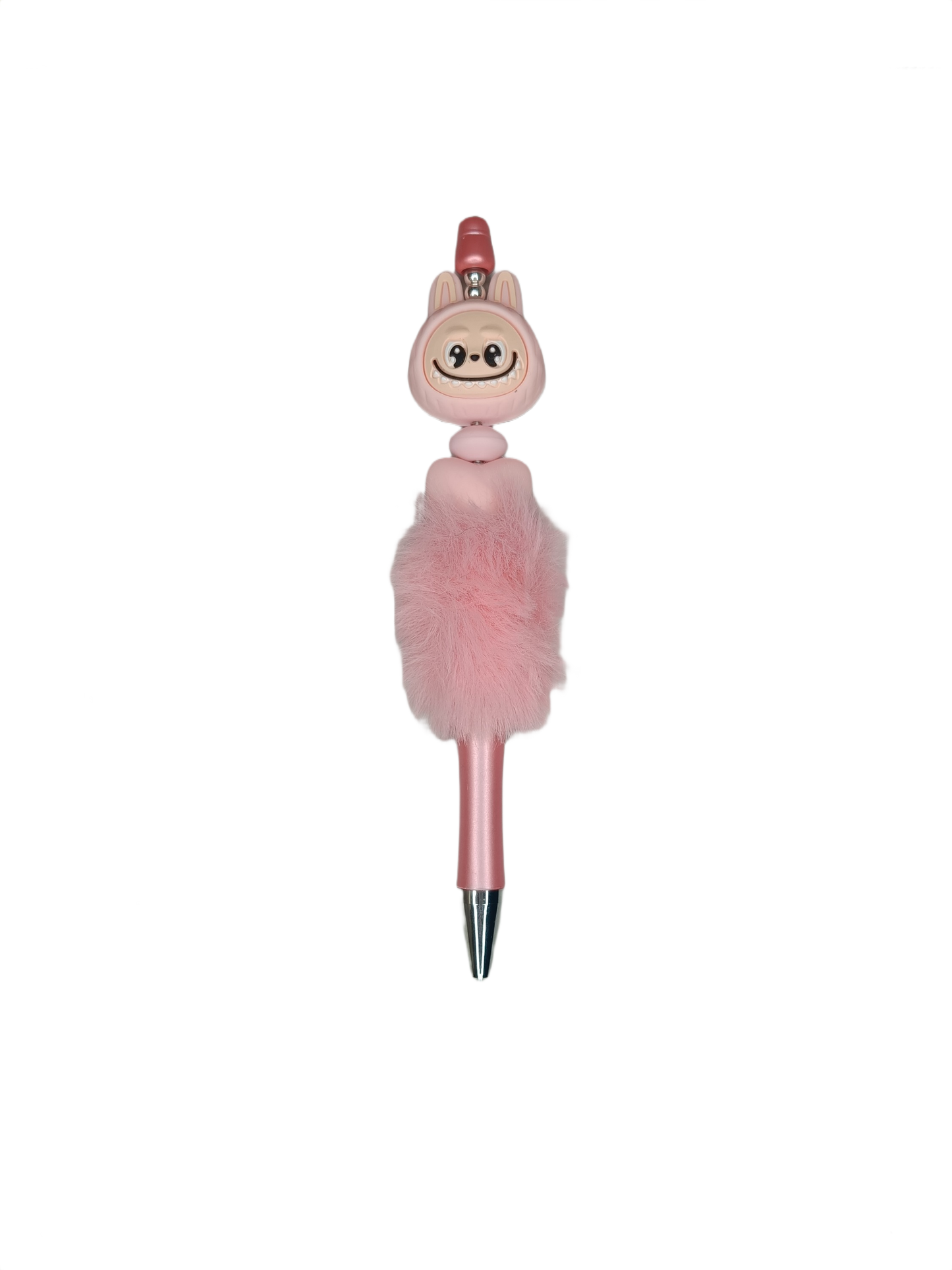 Bolígrafo con pelito rosa