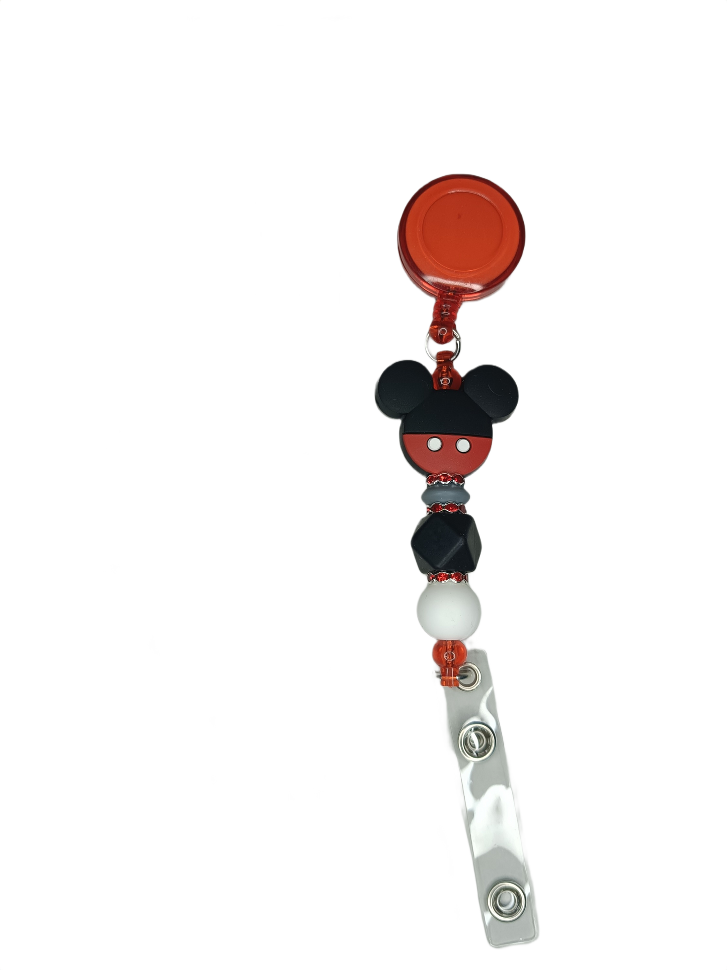 Porta tarjetas extensible silueta orejas rojo