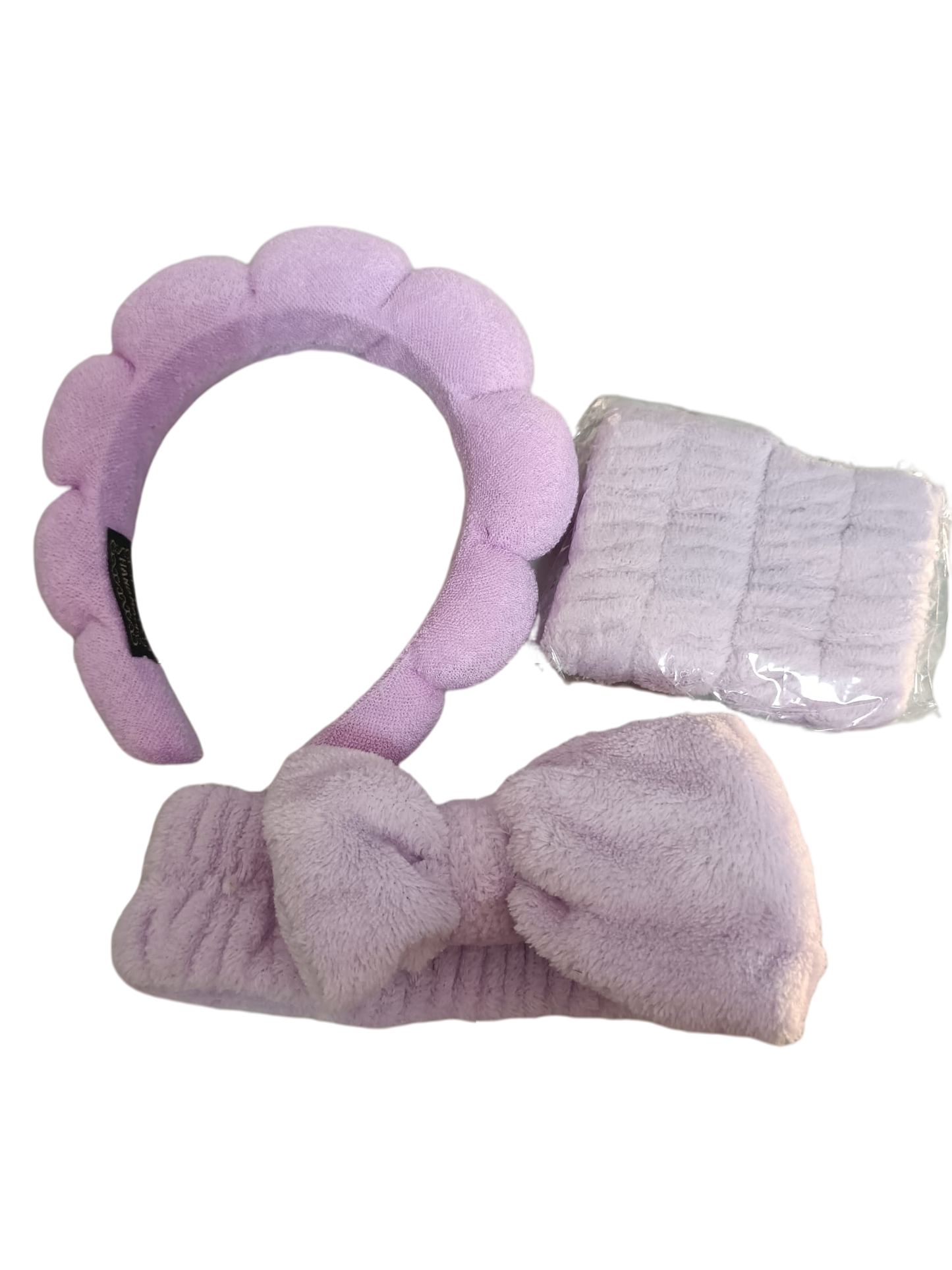 COMBI - Diadema, muñequera y felpa rosa