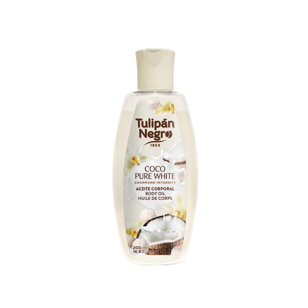 Aceite Corporal Tulipán Negro Coco Pure White 200 ml