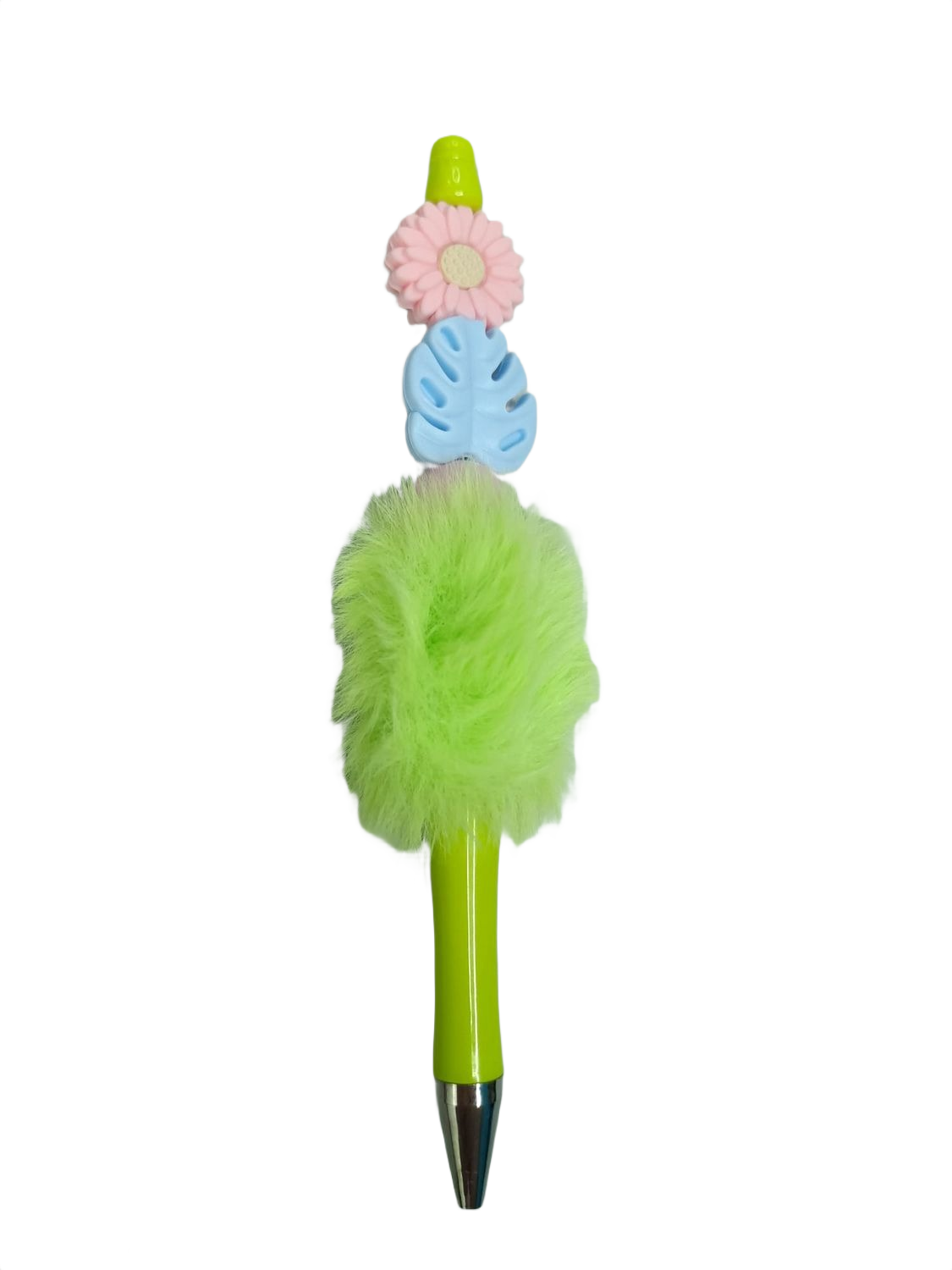 Bolígrafo pelo verde flor