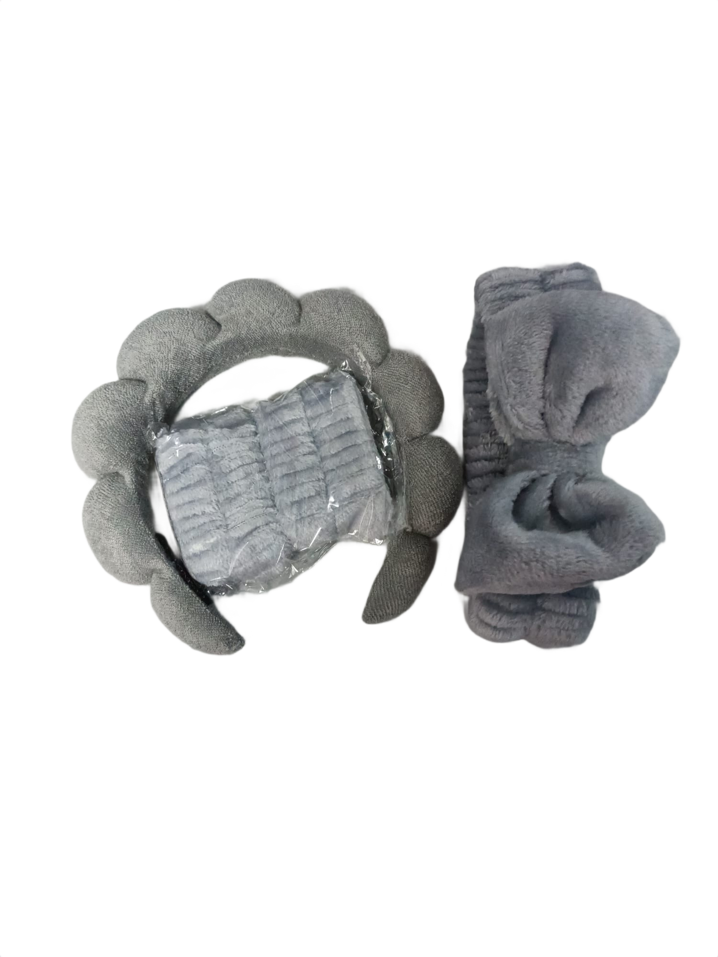 COMBI - Diadema, felpa y muñequeras gris