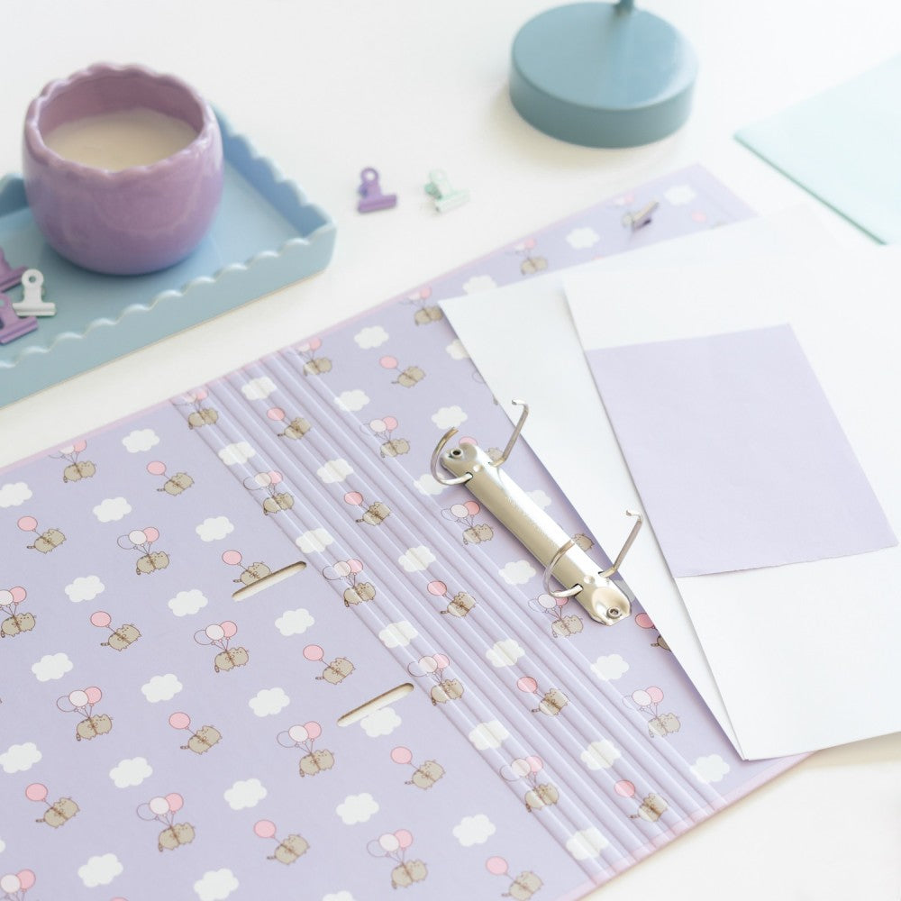 Carpeta Escolar 2 Anillas Pusheen Moments