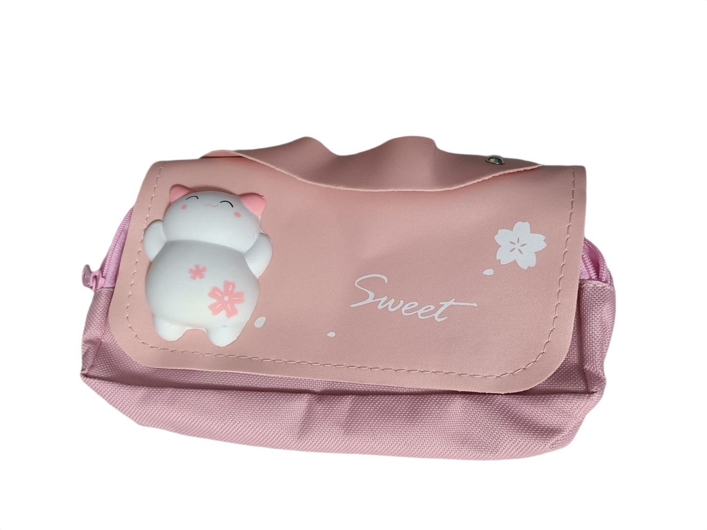 Estuche con squishy de conejito kawaii