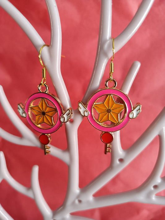 Pendientes de Llave bastón de Sakura