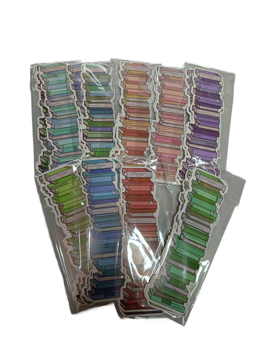 Marcapáginas de montón de libros