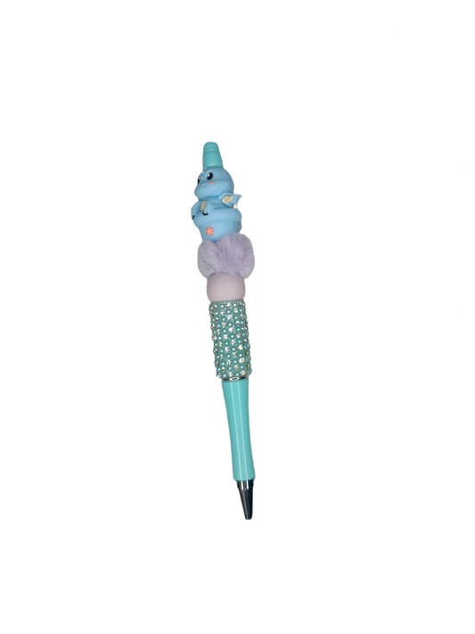 Bolígrafo dragón azul kawaii