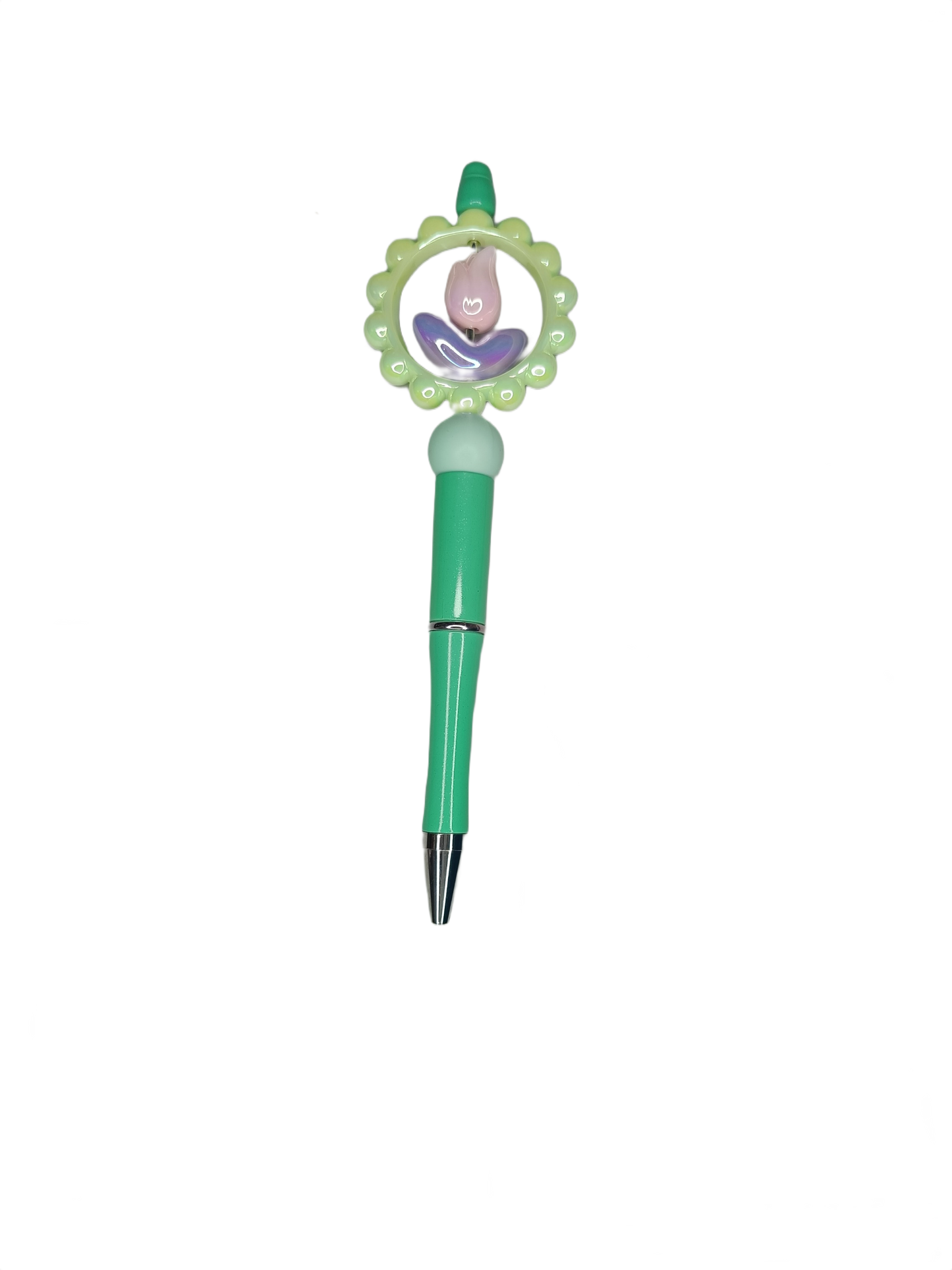 Bolígrafo rosa de cristal morada