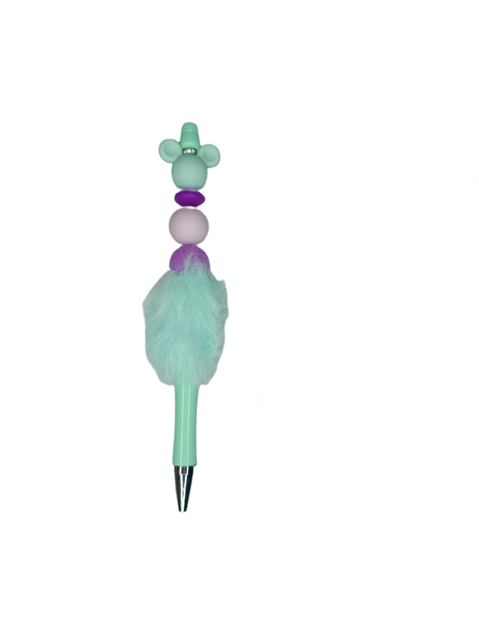 Bolígrafo silueta orejas turquesa con pelito