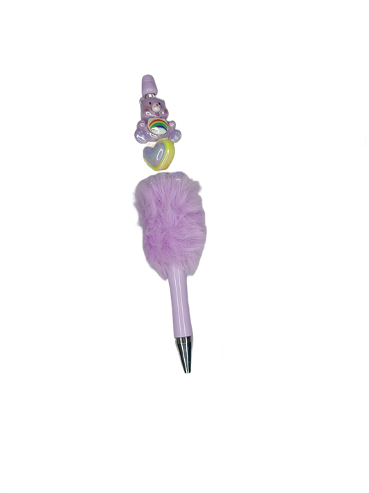 Bolígrafo osito del amor morado