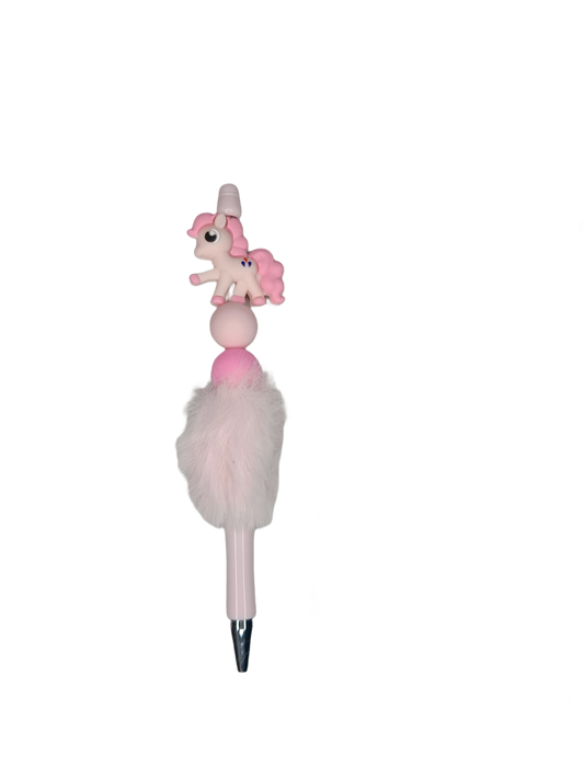 Bolígrafo pony rosa