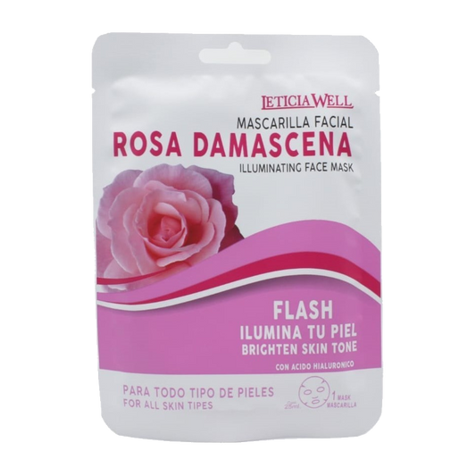 Mascarilla facial con rosa Damascena