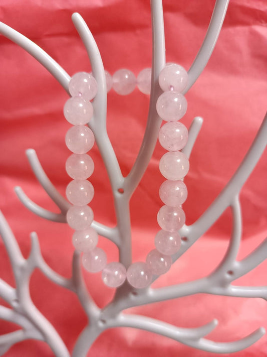 Pulsera de cuarzo rosa