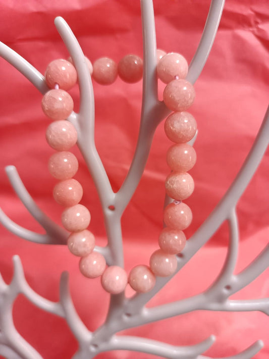 Pulsera de calcedonia rosa