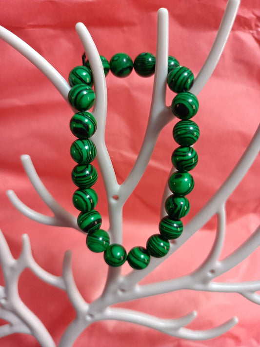Pulsera de malaquita verde