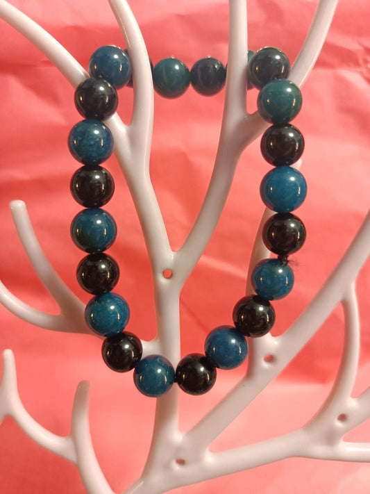 Pulsera de obsidiana y apatita