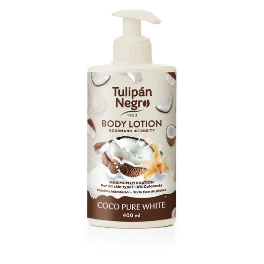 Body Lotion Tulipán Negro Coco Pure White 400ml