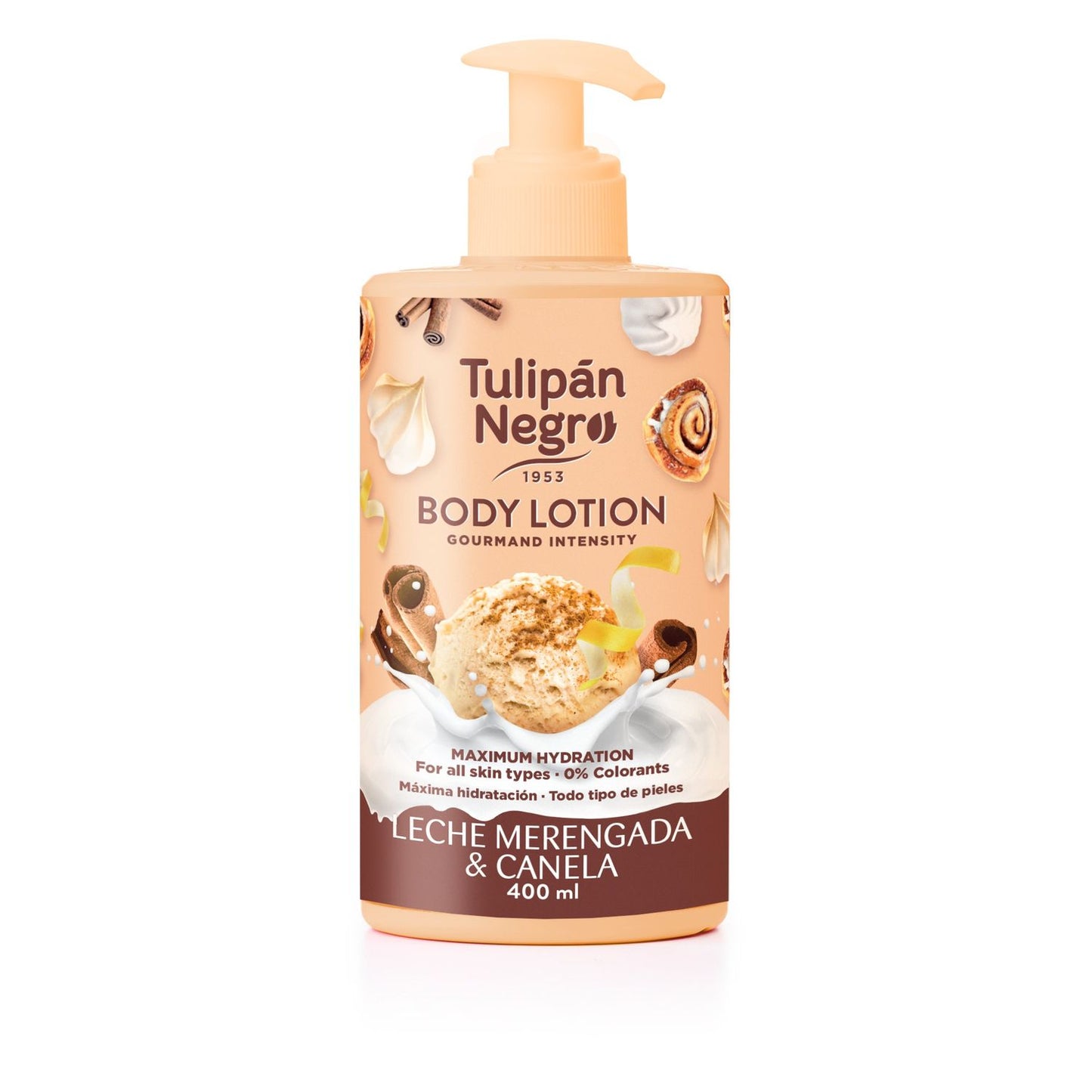 Body Lotion Tulipán Negro Leche Merengada & Canela 400 ml