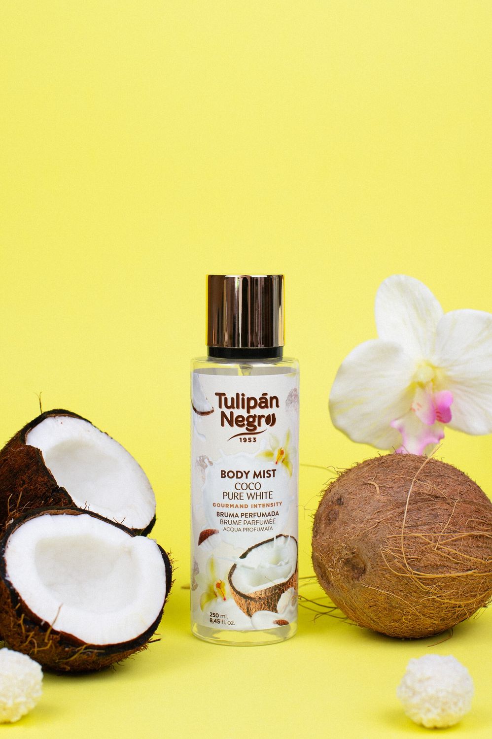 Body Mist Tulipán Negro Coco Pure White 250 ml