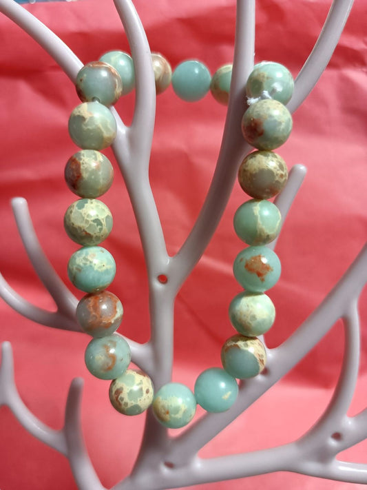 Pulsera de jaspe piel de serpiente azul