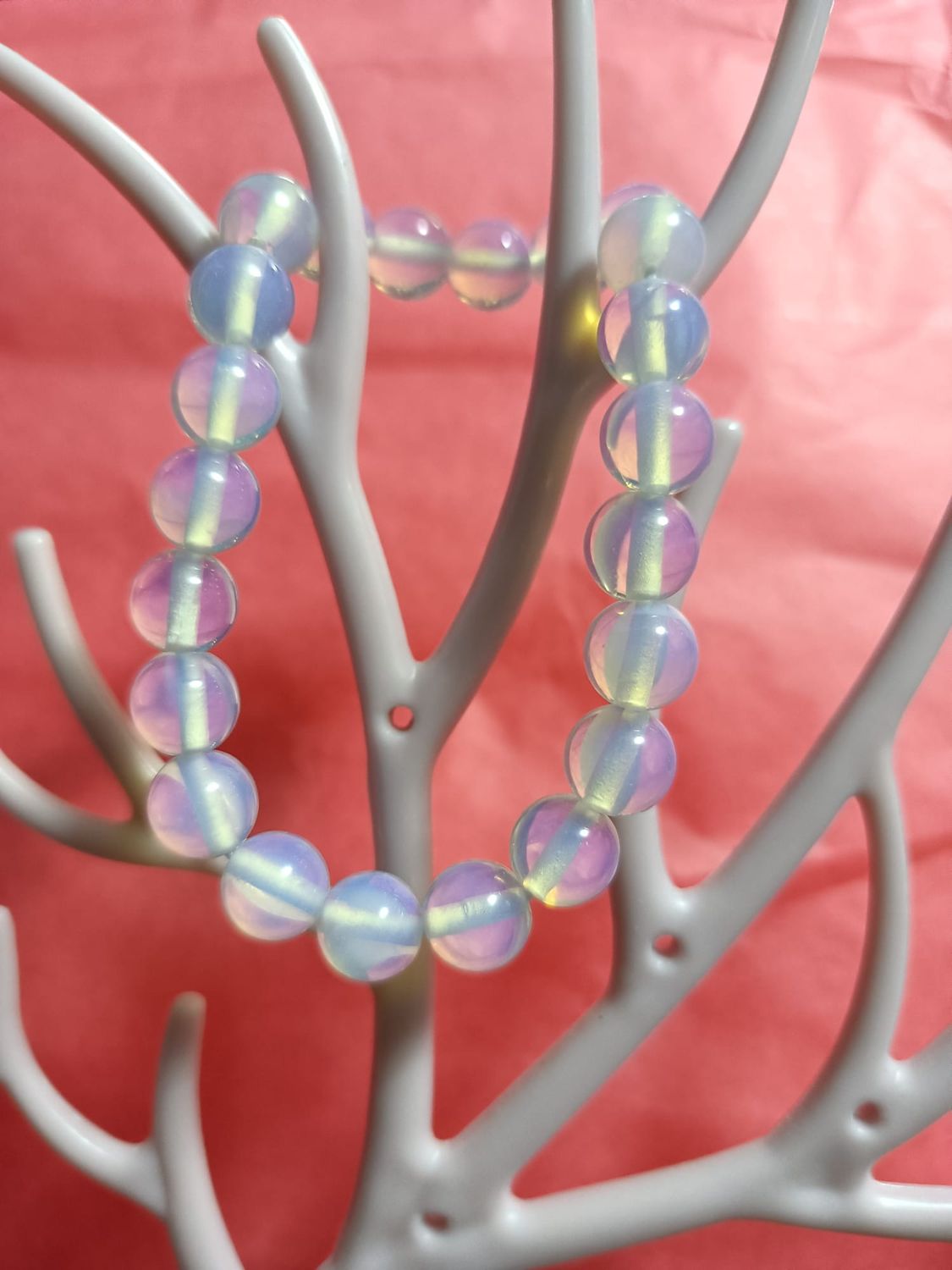 Pulsera de ópalo blanco