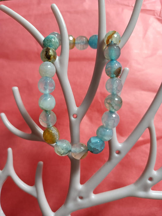 Pulsera de ágata aguamarina