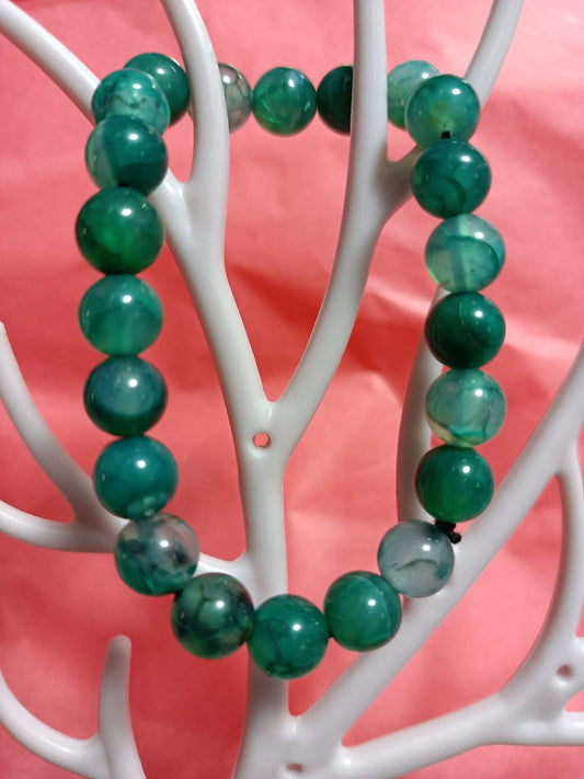 Pulsera ágata dragón verde
