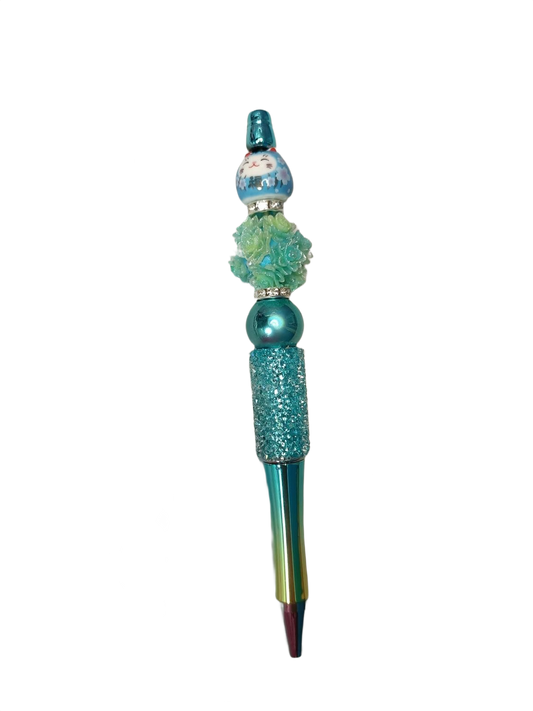 Bolígrafo gato de la suerte azul