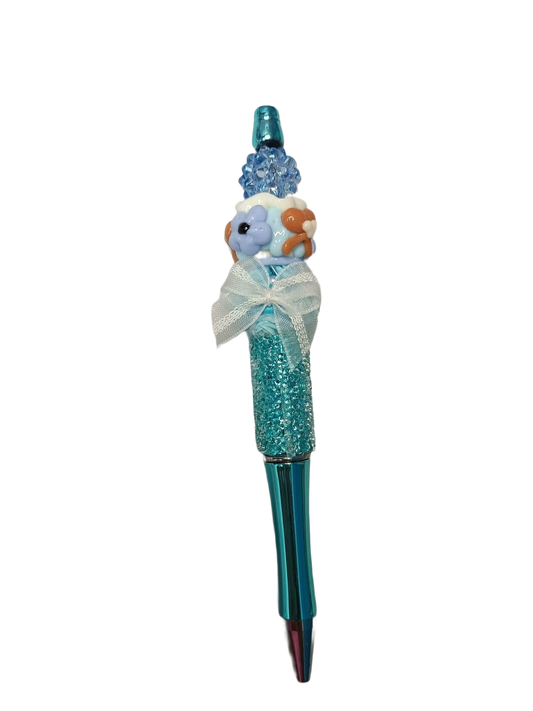 Bolígrafo kawaii azul