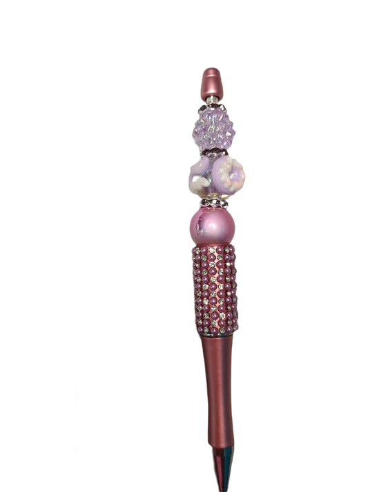 Bolígrafo kawaii rosa y lila