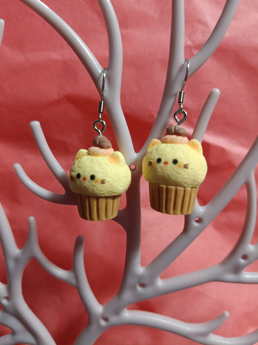 Pendientes madalena gato amarillo