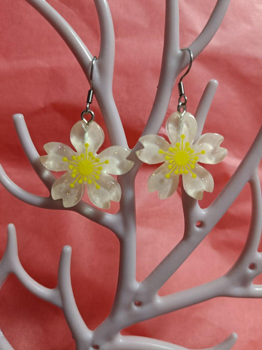 Pendientes Flor de sakura rosa claro