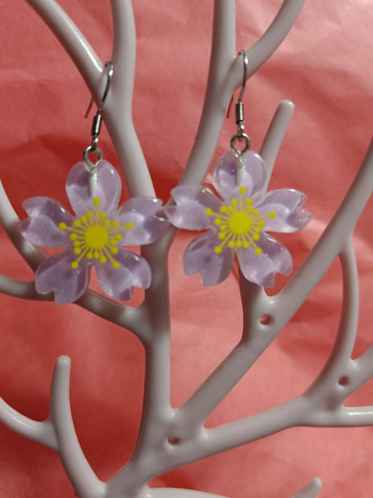 Pendientes Flor de sakura rosa