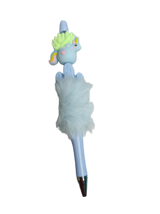 Bolígrafo planta unicornio azul