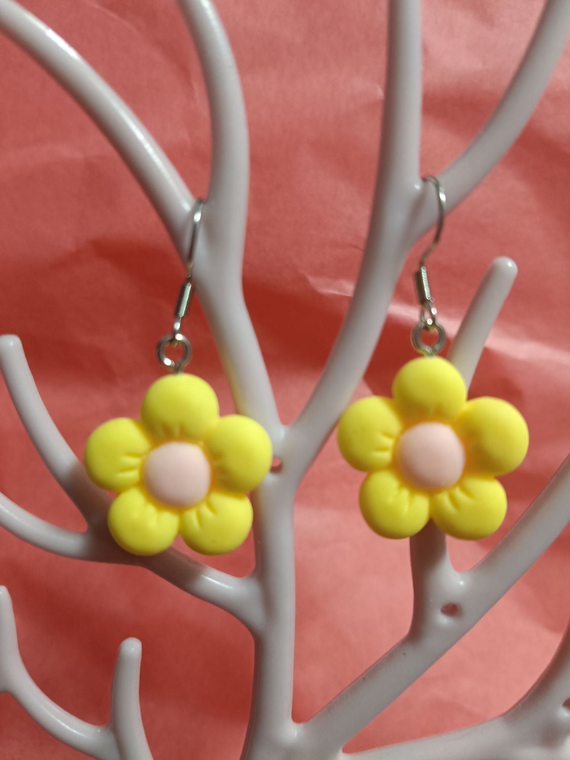 Pendientes flor amarilla