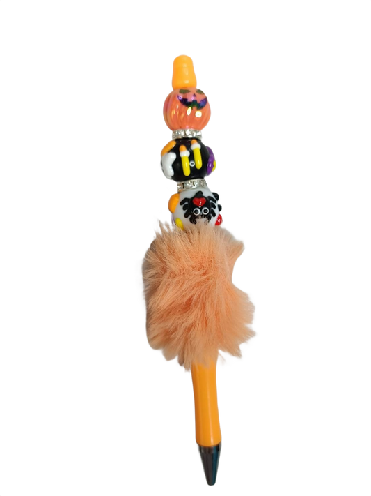 Bolígrafo halloween pelo naranja