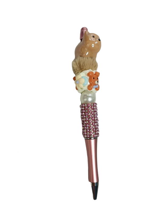 Bolígrafo perro marrón