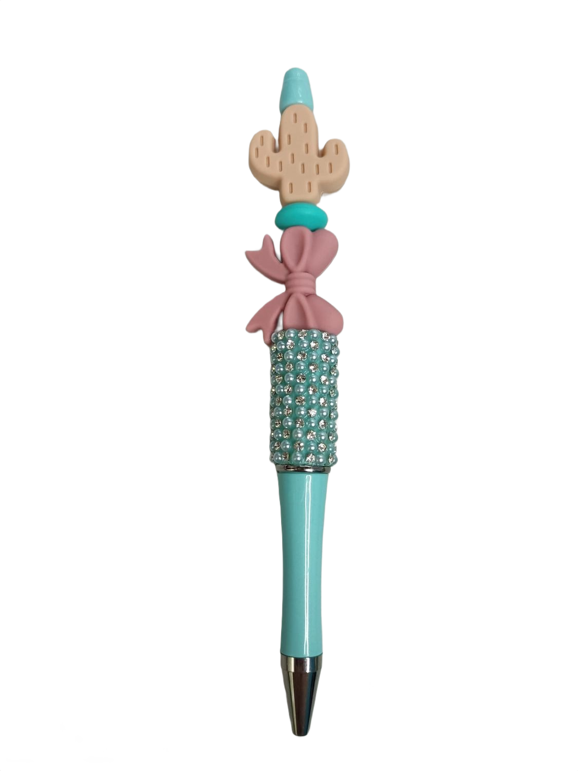 Bolígrafo azul cactus