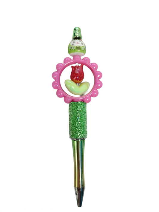 Bolígrafo gato suerte verde