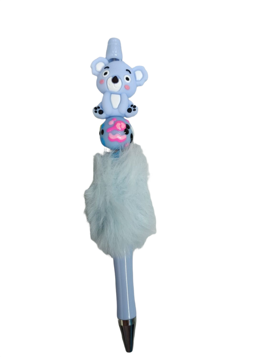Bolígrafo pelo azul koala