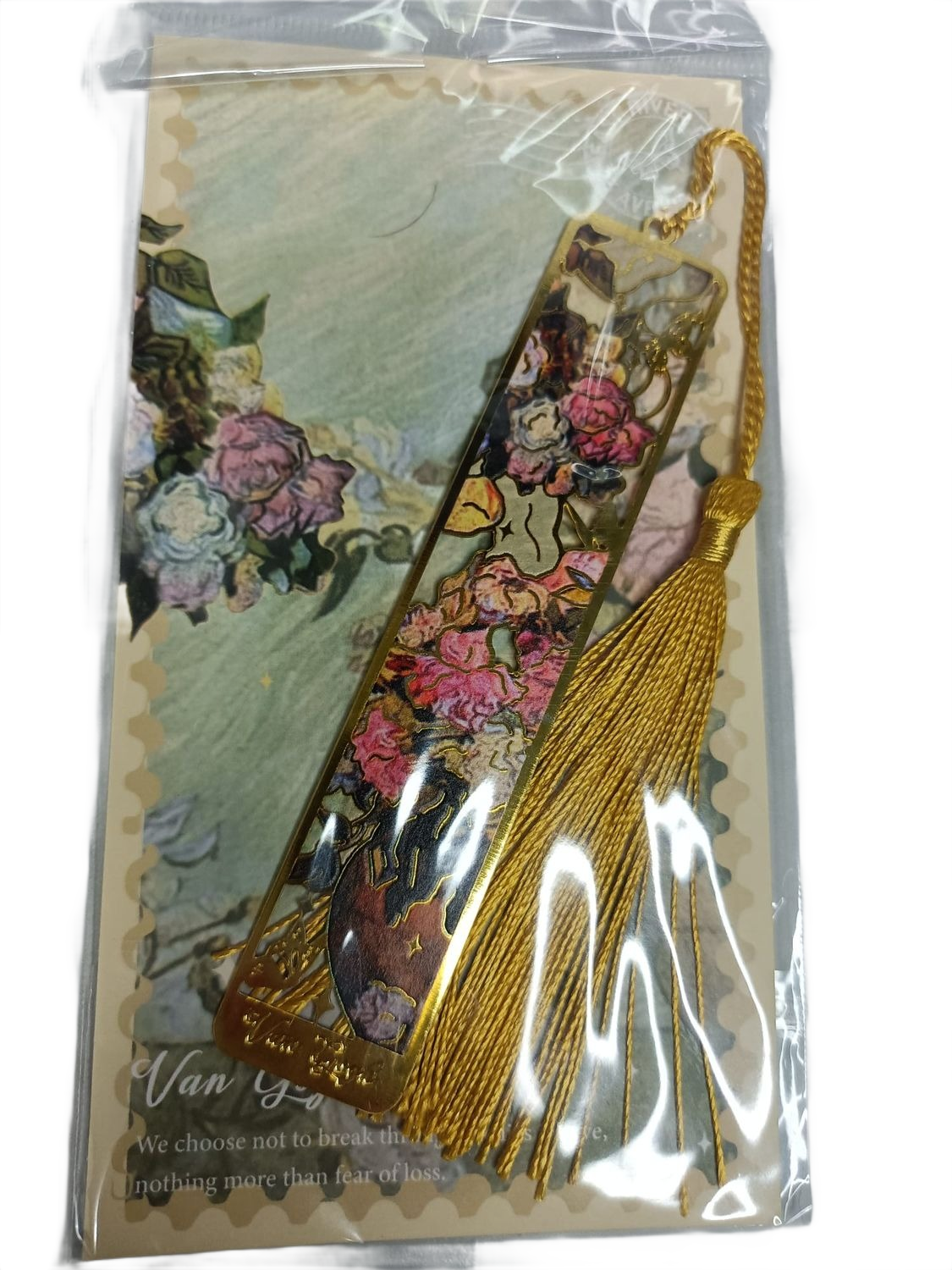 Marcapáginas metálico con motivo de cuadro Van Gogh