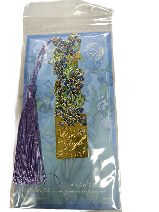 Marcapáginas metálico con motivo de cuadro Van Gogh los lirios