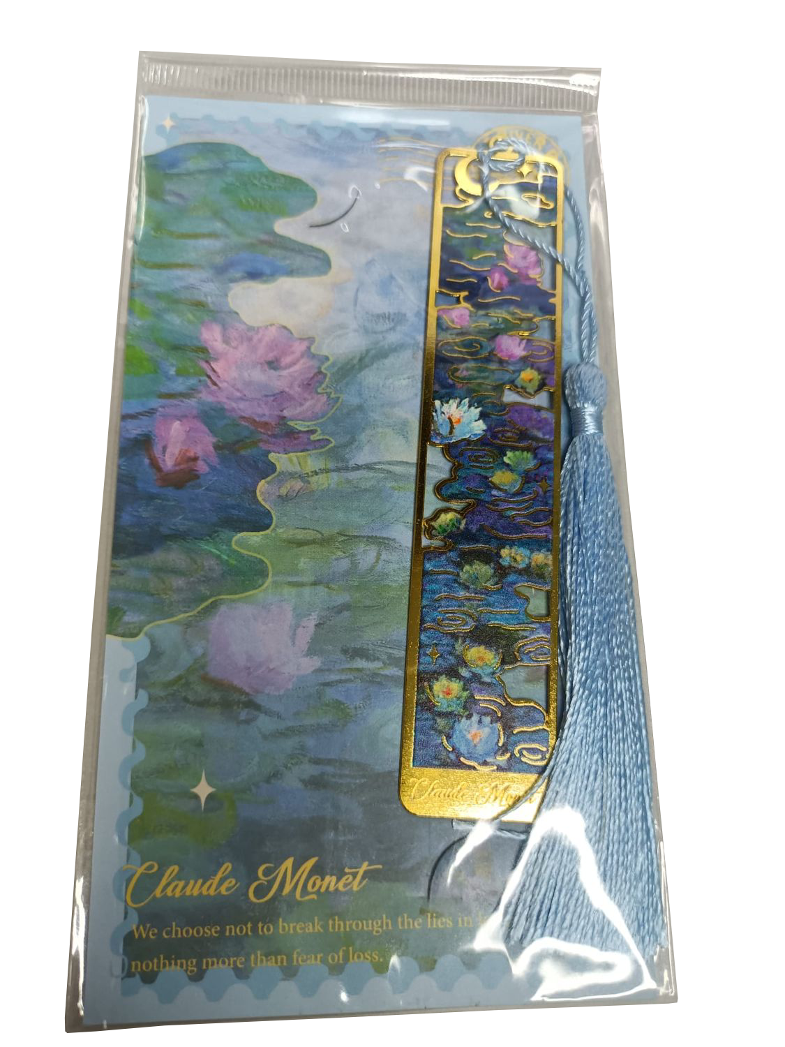 Marcapáginas metálico con motivo de cuadro Monet