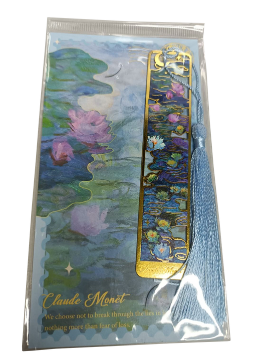 Marcapáginas metálico con motivo de cuadro Monet