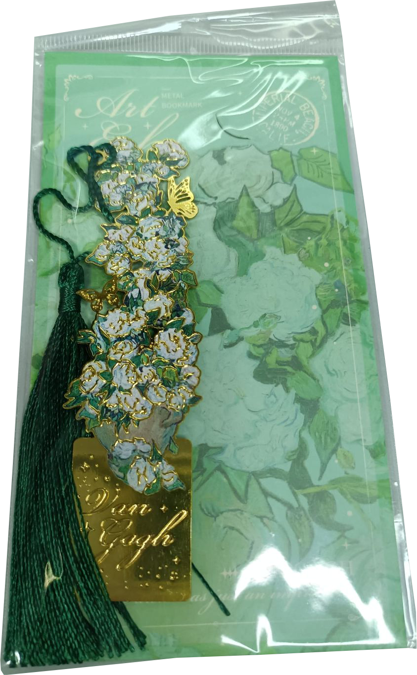 Marcapáginas metálico con motivo de cuadro Van Gogh