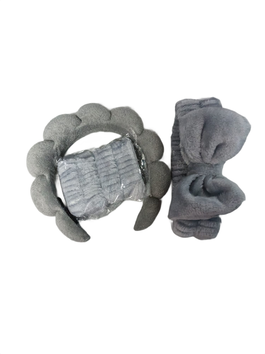 COMBI - Diadema, felpa y muñequeras gris