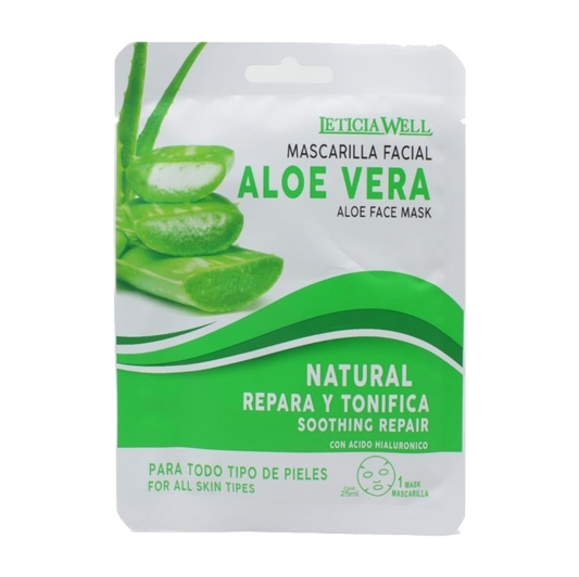 Mascarilla reparadora y tonificante con aloe vera