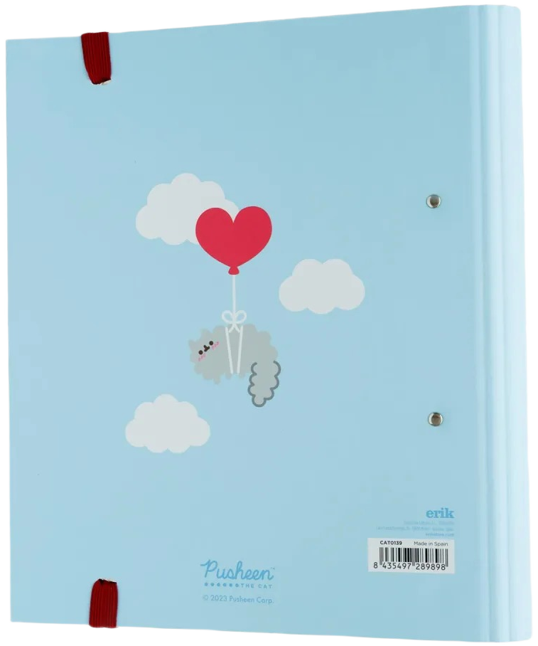 Carpeta Escolar 2 Anillas Pusheen Purrfect Love Collection