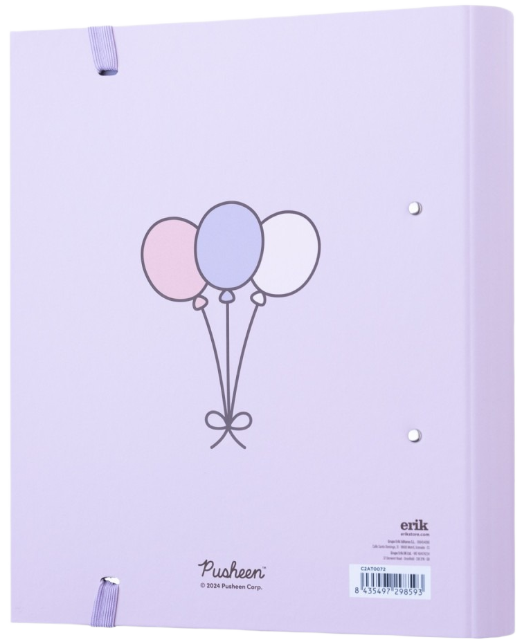 Carpeta Escolar 2 Anillas Pusheen Moments